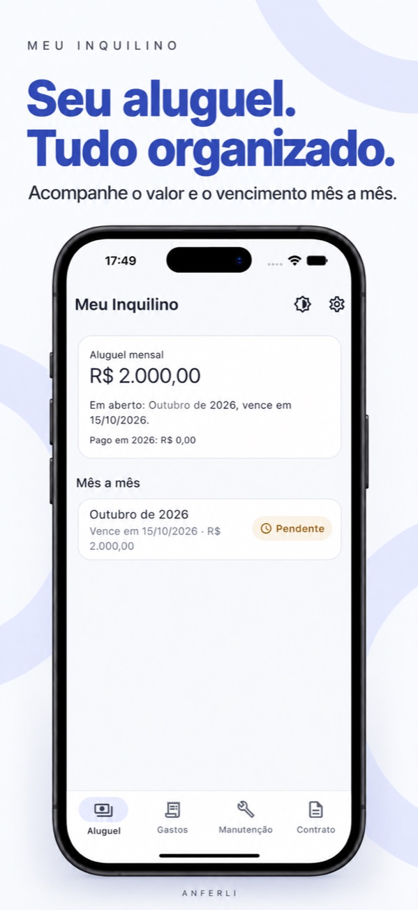 Aluguel mês a mês no Meu Inquilino, em composição de marketing